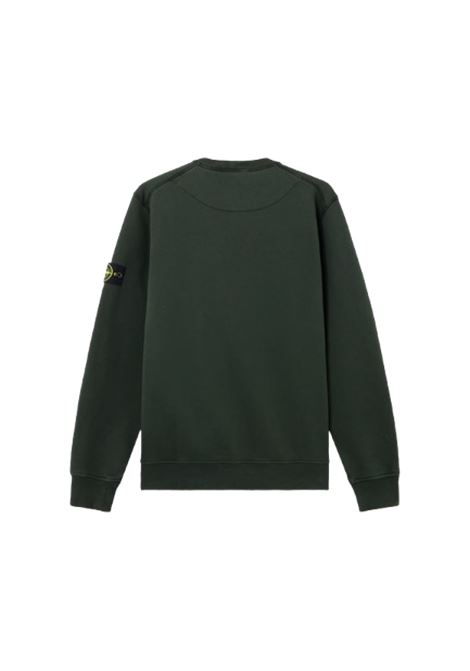 brushed organic cotton fleece sweatshirt man juniper STONE ISLAND | K2S15 6100060 S0051V005E